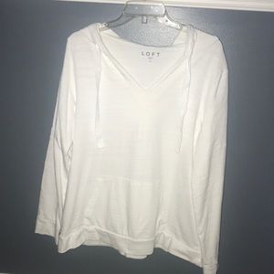 LOFT white cotton pullover